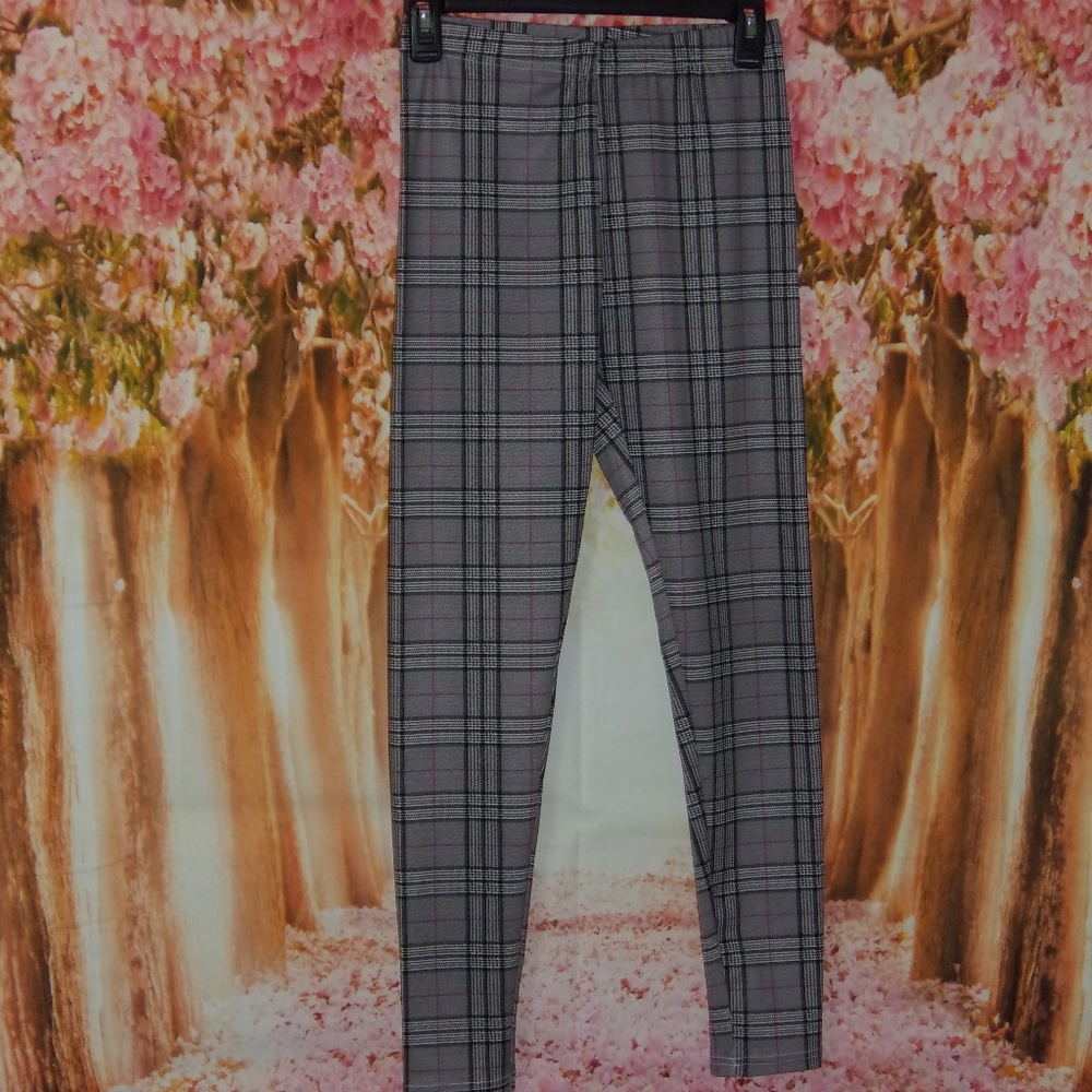 High Rise Plaid Leggings